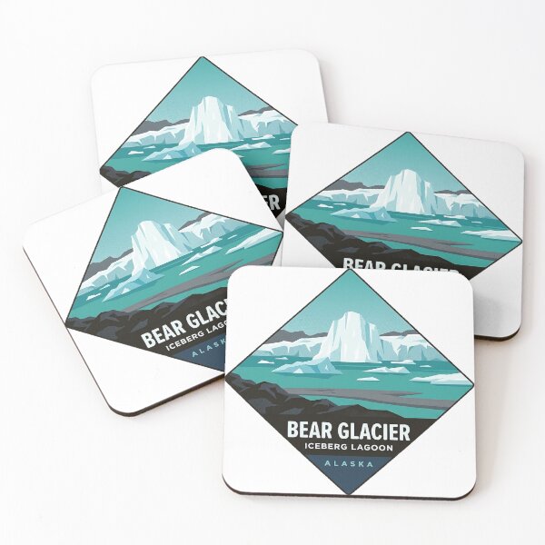 Item preview, Bear Glacier Iceberg Lagoon Resurrection Bay Alaska Sticker designed and sold by DetourDgn.
