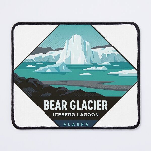 Item preview, Bear Glacier Iceberg Lagoon Resurrection Bay Alaska Sticker designed and sold by DetourDgn.