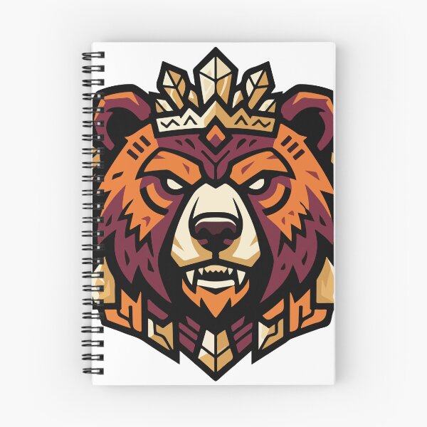 Item preview, Golden Crystal Bear King - Tribal Mascot Emblem designed and sold by YasminTaha.