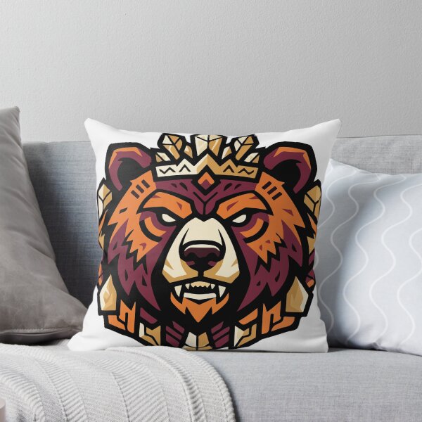 Item preview, Golden Crystal Bear King - Tribal Mascot Emblem designed and sold by YasminTaha.