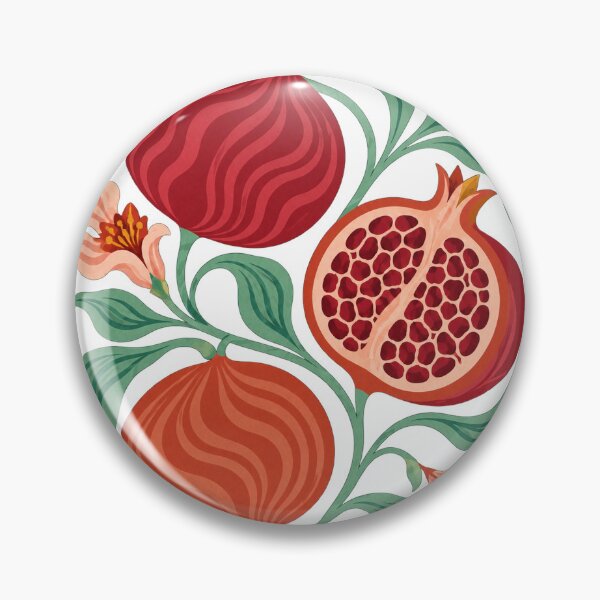 Item preview, Pomegranates Retro Folk Art Botanical Design designed and sold by VisualArtsOasis.