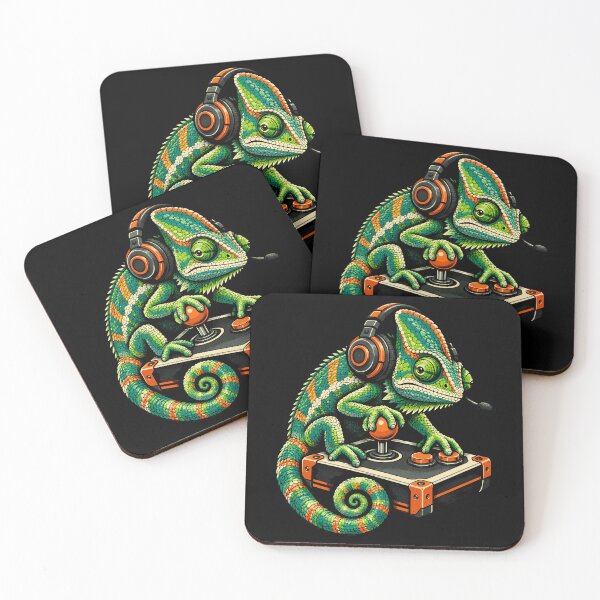 Item preview, Gamer Chameleon Headset Arcade Joystick Reptile designed and sold by andre-hollow.