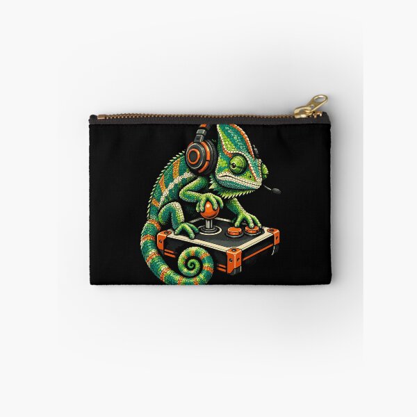 Item preview, Gamer Chameleon Headset Arcade Joystick Reptile designed and sold by andre-hollow.