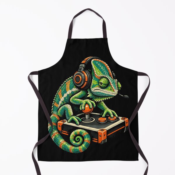 Item preview, Gamer Chameleon Headset Arcade Joystick Reptile designed and sold by andre-hollow.