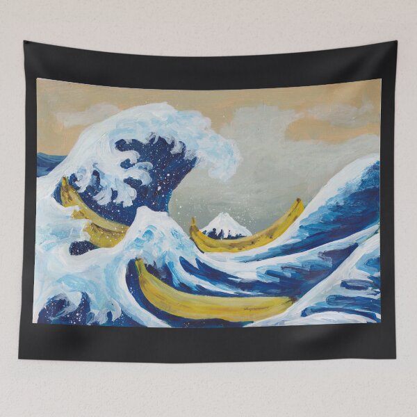 Item preview, Big Wave with Bananas designed and sold by evelyn-at-work.