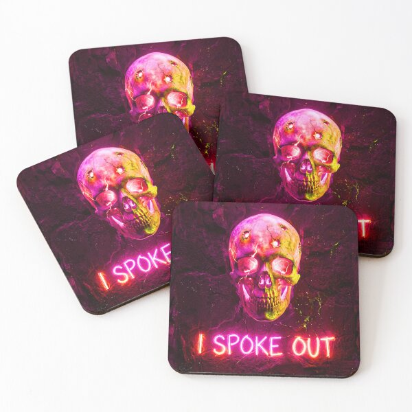 Item preview, NEON SKULL WITH BULLET HOLES designed and sold by NOIMION DIGITAL ART.