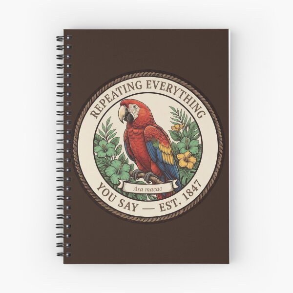 Item preview, Repeating Everything You Say Macaw Humor Badge designed and sold by CalmCapy Co.