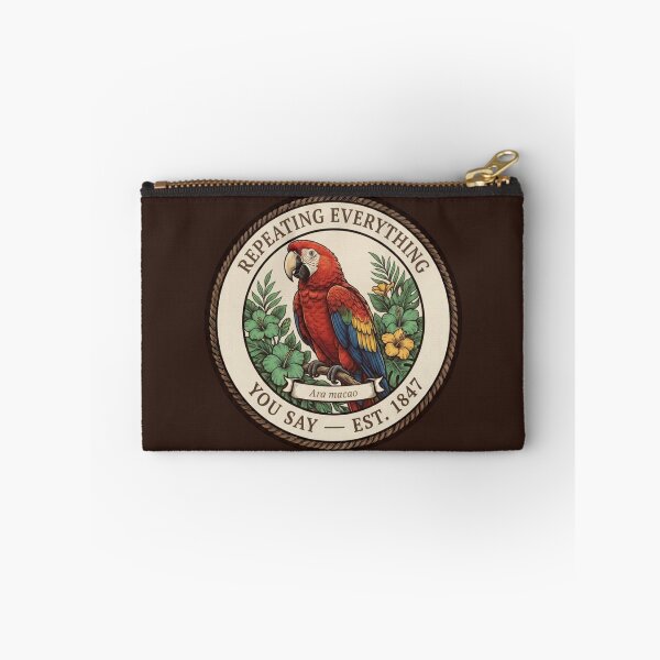 Item preview, Repeating Everything You Say Macaw Humor Badge designed and sold by CalmCapy Co.