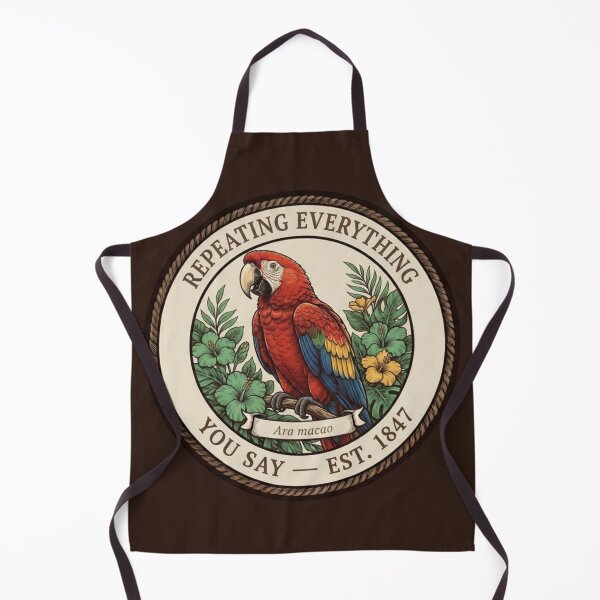 Item preview, Repeating Everything You Say Macaw Humor Badge designed and sold by CalmCapy Co.