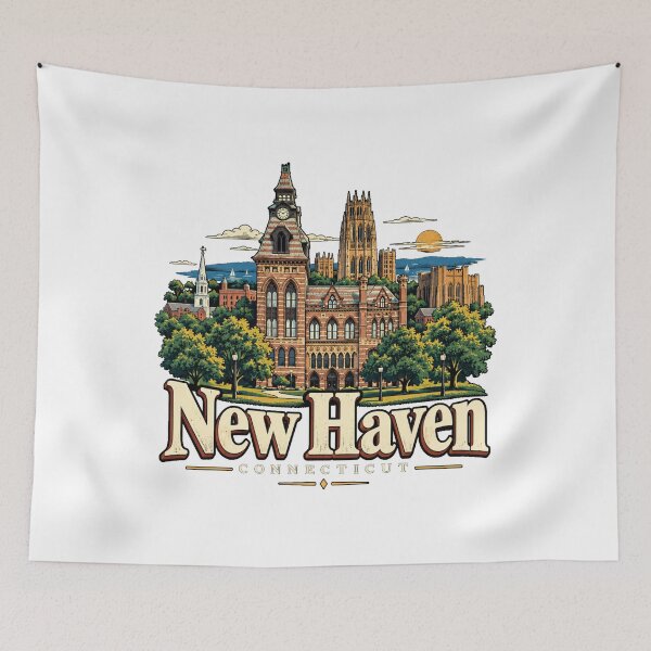 Item preview, Vintage New Haven Connecticut Travel Souvenir Landmark Gift designed and sold by MichaeIRellov.