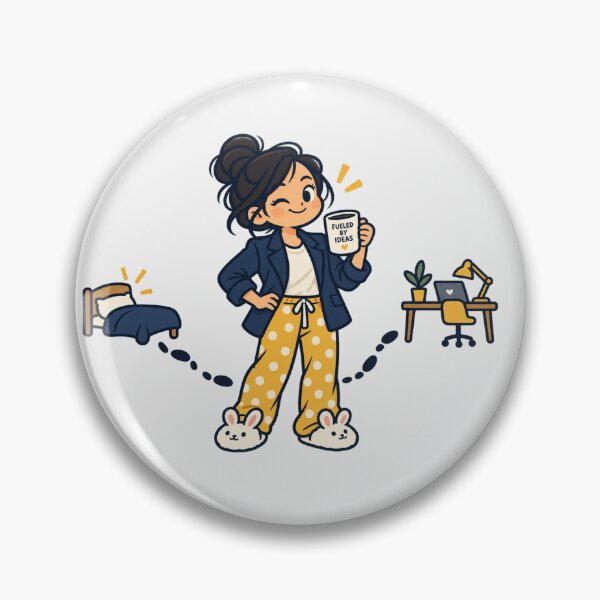 Item preview, My Commute Is Eleven Steps Remote Work Illustration designed and sold by Fanverse Merchandise.