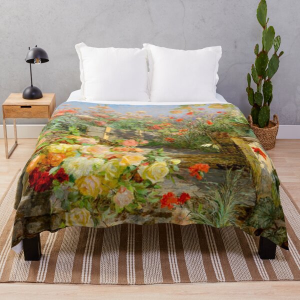 Item preview, Quiet Garden - Rustic Garden in Blossom by Olga Wisinger-Florian (c.1900) designed and sold by The Quiet  Form.