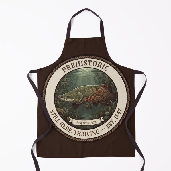 Item preview, Prehistoric Still Here Thriving Arapaima Humor Badge designed and sold by CalmCapy Co.