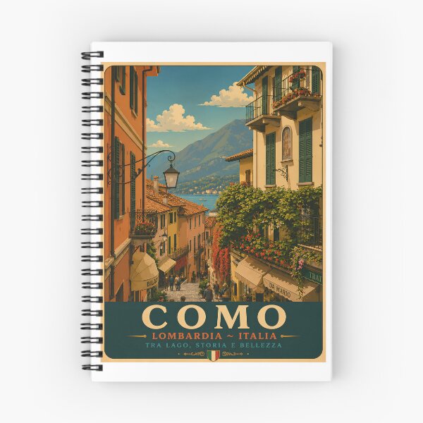 Item preview, Como Lombardia Italia Vintage Travel Poster designed and sold by Passeggiata Prints.