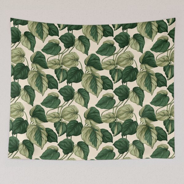 Item preview, Lush Pothos Floral - Hawaiian Flower Pattern - Gifts For Girlfriend designed and sold by RoyalStarsPatts.