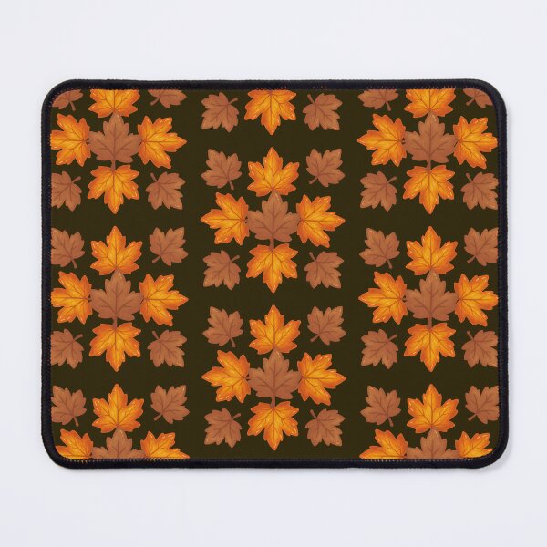 Item preview, Dark Chocolate Brown Background Autumn Leaves Pattern designed and sold by Jyoti Digital Artist.