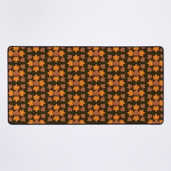 Item preview, Dark Chocolate Brown Background Autumn Leaves Pattern designed and sold by Jyoti Digital Artist.