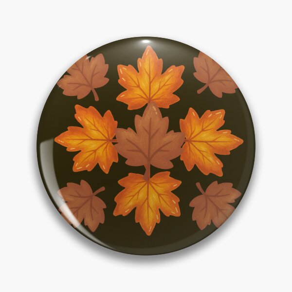 Item preview, Dark Chocolate Brown Background Autumn Leaves Pattern designed and sold by ​Jyoti Digital Artist.