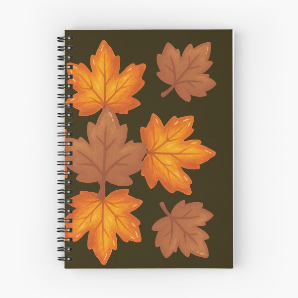 Item preview, Dark Chocolate Brown Background Autumn Leaves Pattern designed and sold by ​Jyoti Digital Artist.