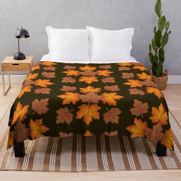 Item preview, Dark Chocolate Brown Background Autumn Leaves Pattern designed and sold by ​Jyoti Digital Artist.