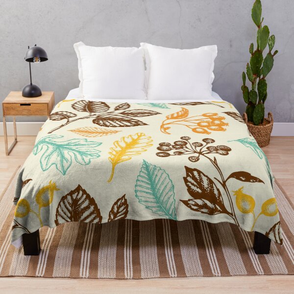 Item preview, Vintage Botanical Leaf Duvet Cover | Autumn Foliage Cottagecore Bedding designed and sold by FestivityFinds.