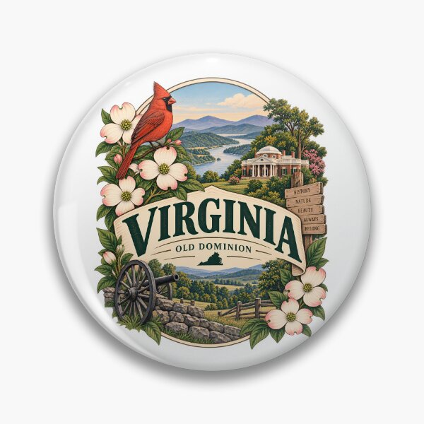 Item preview, Virginia Vintage Travel Badge – Old Dominion designed and sold by BLUEFOX05.