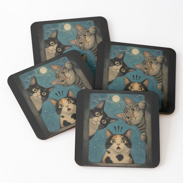 Item preview, 3 Cats Looking in a Box. designed and sold by Birdie and Flynn.