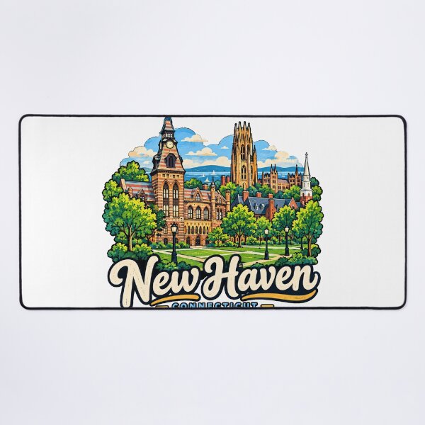 Item preview, Hand Drawn New Haven Connecticut Travel Souvenir Landmark Gift designed and sold by MichaeIRellov.