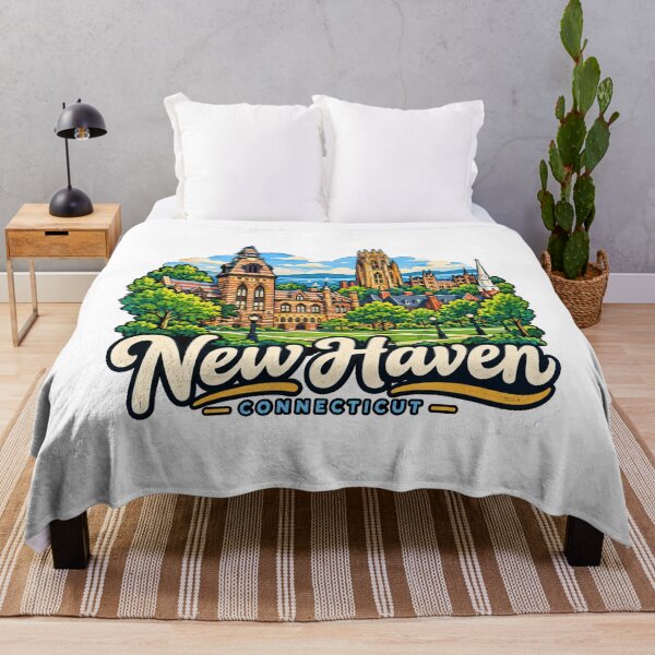 Item preview, Hand Drawn New Haven Connecticut Travel Souvenir Landmark Gift designed and sold by MichaeIRellov.