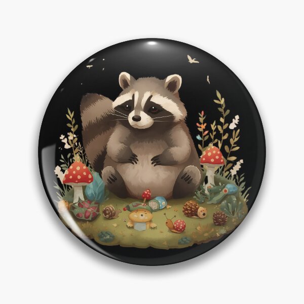 Item preview, Goblincore Raccoon Treasure Hoard Sticker designed and sold by Youram.