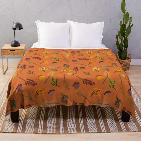 Item preview, Autumn Leaves and Acorns Botanical Pattern designed and sold by FestivityFinds.