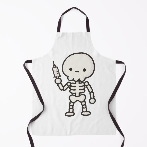 Item preview, Deadpan Skeleton With Syringe Illustration designed and sold by medicalkinoko.