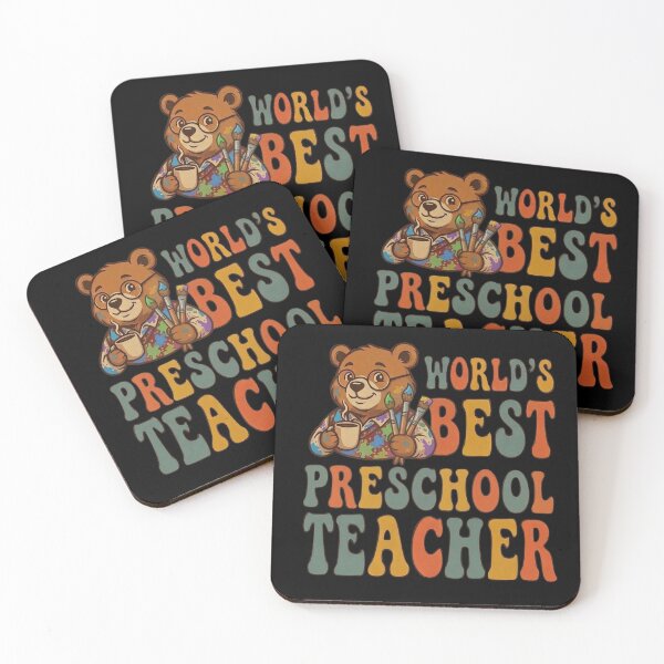 Item preview, World's Best Preschool Teacher Retro Groovy    designed and sold by ViralVector.