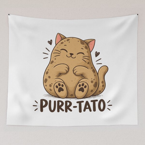 Item preview, Purr Tato Funny Potato Cat designed and sold by andre-hollow.