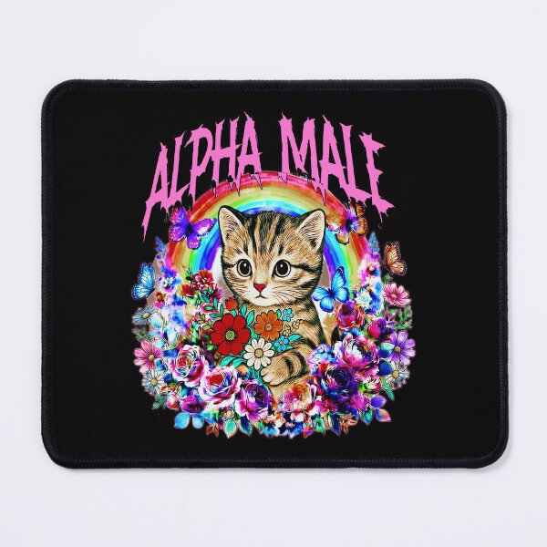 Item preview, Copy of Alpha Male Funny Kitten Rainbow Floral designed and sold by gear-posters.