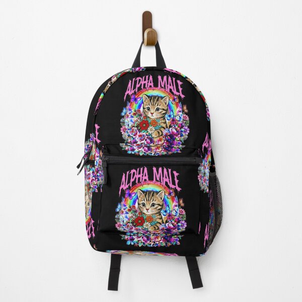 Item preview, Copy of Alpha Male Funny Kitten Rainbow Floral designed and sold by gear-posters.