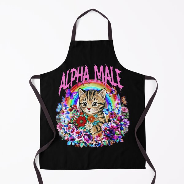 Item preview, Copy of Alpha Male Funny Kitten Rainbow Floral designed and sold by gear-posters.