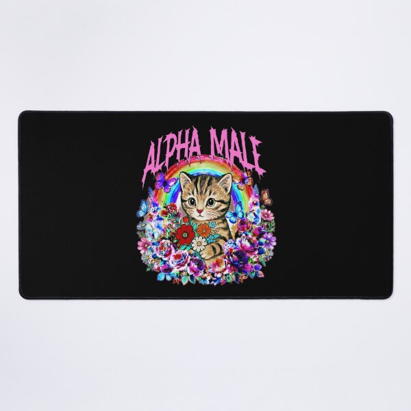 Item preview, Copy of Alpha Male Funny Kitten Rainbow Floral designed and sold by gear-posters.