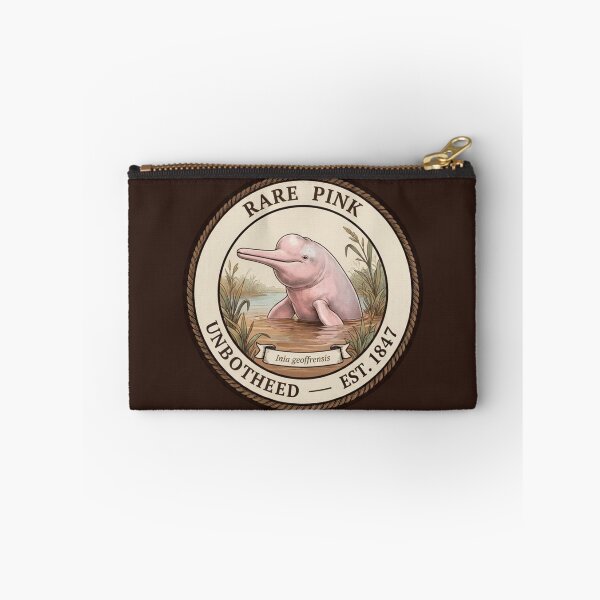 Item preview, Rare Pink Unbothered Pink Dolphin Humor Badge designed and sold by CalmCapy Co.