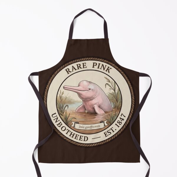 Item preview, Rare Pink Unbothered Pink Dolphin Humor Badge designed and sold by CalmCapy Co.