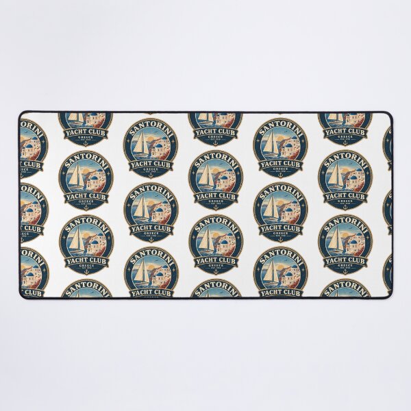 Item preview, Santorini Greece Yacht Club Vintage Sailing Badge Design designed and sold by Asfyi.