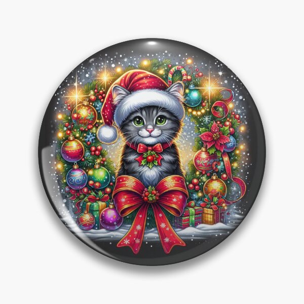 Item preview, Cute Christmas Cat – Festive Holiday Kitty Cartoon Design designed and sold by stevenwoodcock.