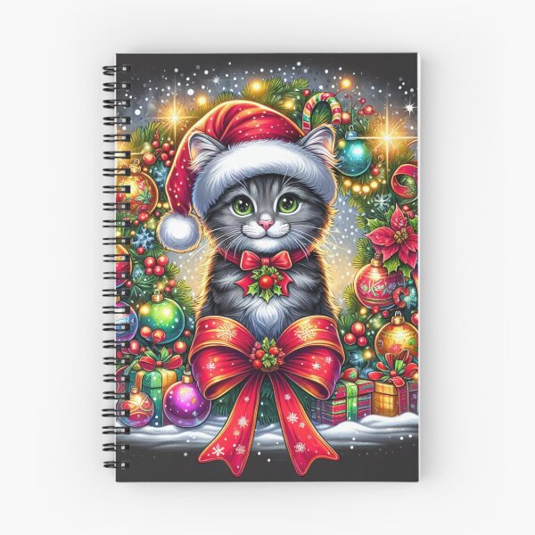 Item preview, Cute Christmas Cat – Festive Holiday Kitty Cartoon Design designed and sold by stevenwoodcock.