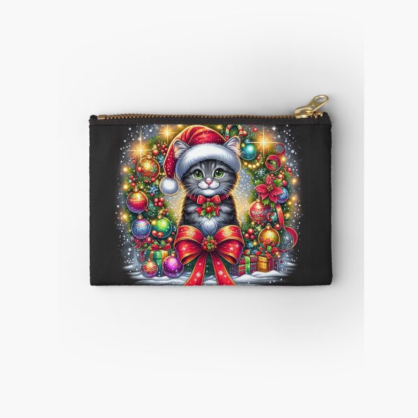 Item preview, Cute Christmas Cat – Festive Holiday Kitty Cartoon Design designed and sold by stevenwoodcock.