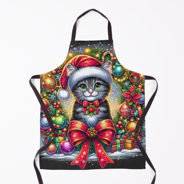Item preview, Cute Christmas Cat – Festive Holiday Kitty Cartoon Design designed and sold by stevenwoodcock.