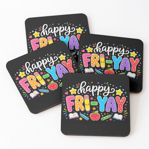 Item preview, Happy Fri-Yay Teacher Fry Yay Friday Weekend Cute Fri-Yay  designed and sold by Crookedorbit ⭐⭐⭐⭐⭐ .