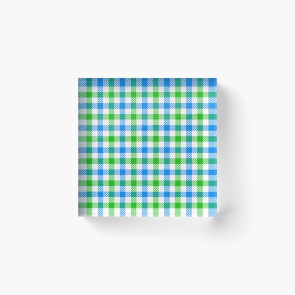 Item preview, Blue And Green On White Gingham Check   designed and sold by PatternTitan.