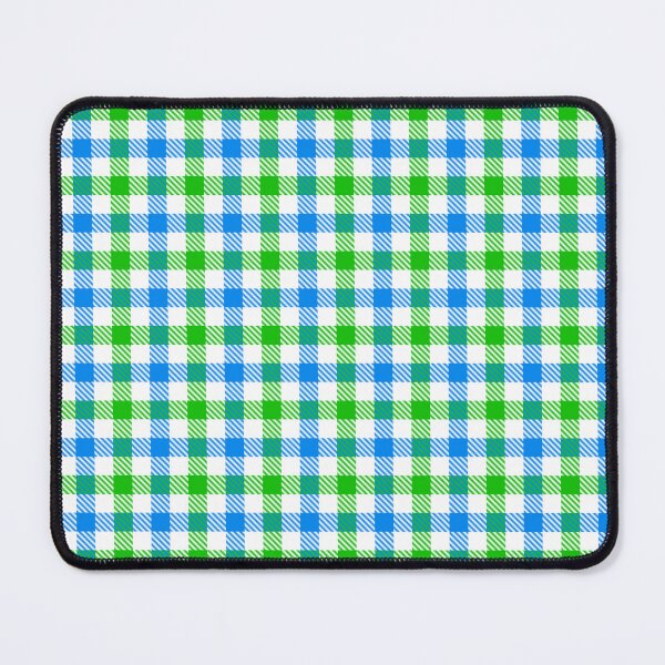 Item preview, Blue And Green On White Gingham Check designed and sold by PatternTitan.