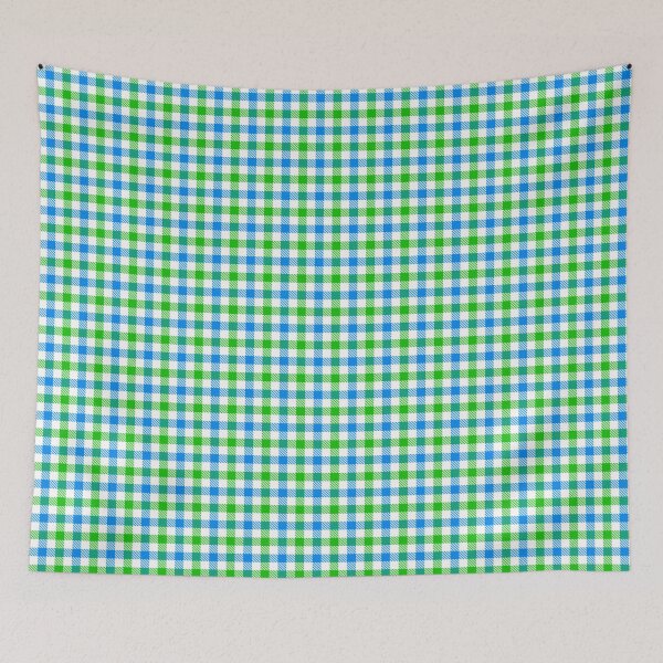 Item preview, Blue And Green On White Gingham Check   designed and sold by PatternTitan.