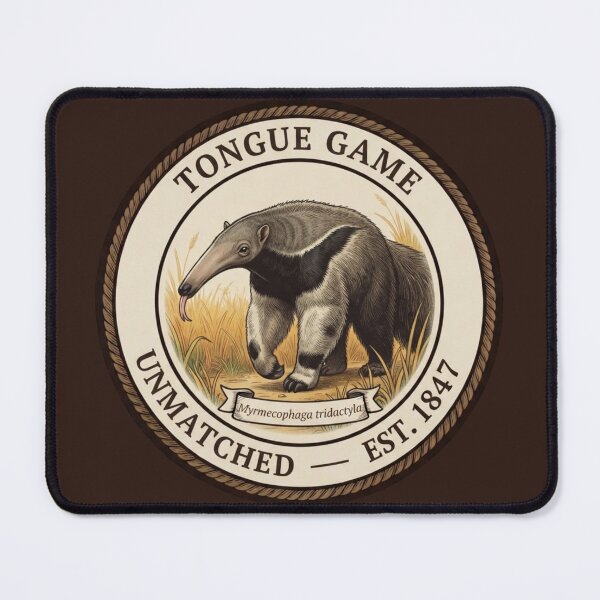Item preview, Tongue Game Unmatched Anteater Humor Badge designed and sold by CalmCapy Co.